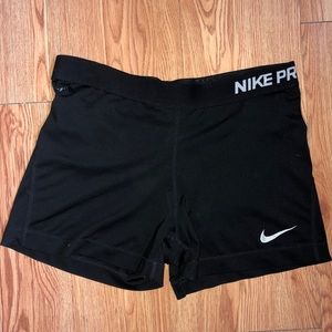 NIKE PRO DRI-FIT BLACK SPANDEX SHORTS